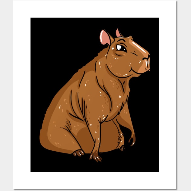 Capybara Wall Art by LetsBeginDesigns